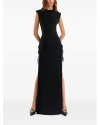 Gemy Maalouf - Floral-Appliqués Maxi Dress - Lyst