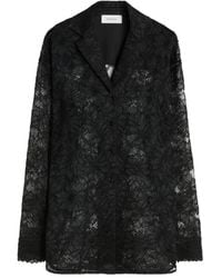 Sportmax - Floral-Lace Notched-Lapel Shirt - Lyst