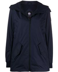 Canada Goose Flap-pocket Hooded Lightweight Coat - Blue