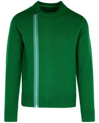 Sacai - ジップディテール ウールセーター - Lyst