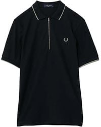 Fred Perry - Crepe Pique Polo Shirt - Lyst