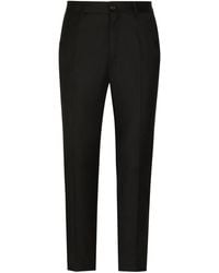 Dolce & Gabbana - Logo Trim Trousers - Lyst