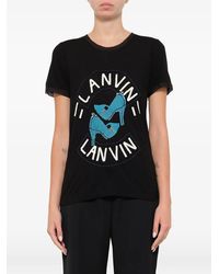 Lanvin - T-Shirt À Broderies - Lyst