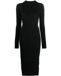 The Attico - Open-back Knitted Midi Dress - Lyst
