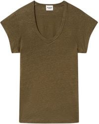 Isabel Marant - Zankou V-Neck Short-Sleeve T-Shirt - Lyst