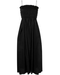 Matteau - Shirred-Panel Poplin Midi Dress - Lyst