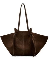Yuzefi - Mochi Tie-Detail Suede Tote Bag - Lyst