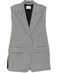 Sportmax - Prince Of Wales Check Sleeveless Waistcoat - Lyst