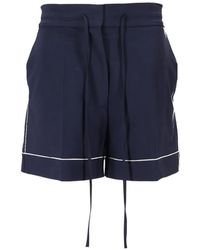 P.A.R.O.S.H. - Pantalones Cortos Con Cordones Y Detalle De Ribete - Lyst