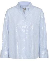 Twp - Sequin-Embelished Striped Shirt - Lyst