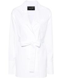 Fabiana Filippi - Wrap-Design Cotton Shirt Jacket - Lyst