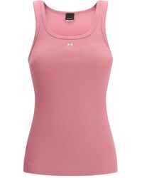Pinko - Logo Round Neck Top - Lyst