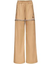Area - Crystal Slit Track Pants - Lyst