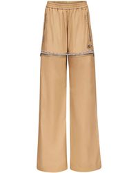 Area - Crystal Slit Track Pants - Lyst