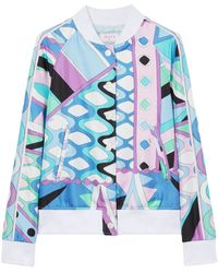 PUCCI - Vivara-Print Silk-Twill Bomber Jacket - Lyst