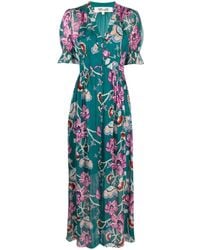 Diane von Furstenberg - Maxi-jurk Met Bloemenprint - Lyst