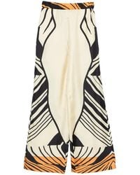 Raquel Diniz - Graphic-Print Palazzo Trousers - Lyst