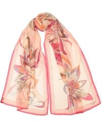 Elizabetta - Foulard En Soie Liana À Fleurs - Lyst