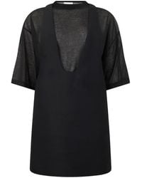 Balenciaga - Hybrid Dress With Sheer T-Shirt - Lyst