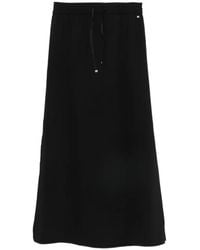 Herno - Drawstring-Waist Maxi Skirt - Lyst