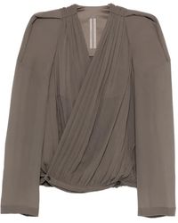 Rick Owens - Maria Pleated Crossover Jacket - Lyst