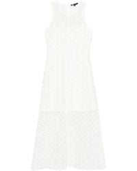 Maje Embroidered Lace Skater Dress in Black | Lyst