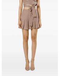 Mia Peculiar - Pleated Linen Mini Skirt - Lyst