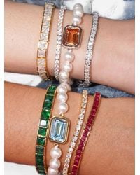 Izabel Display - Square-Zirconia Tennis Bracelet - Lyst