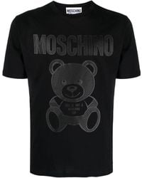 Moschino - Camiseta de algodón orgánico estampado - Lyst