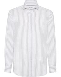 Brunello Cucinelli - Camicia A Righe - Lyst