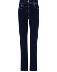Ferragamo - Flocked Five-Pocket Trousers - Lyst