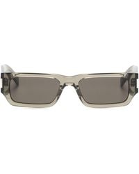 Saint Laurent - Sl 660 Rectangle-frame Sunglasses - Lyst