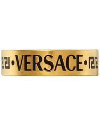 Versace - Ring Mit Logo-Gravur - Lyst