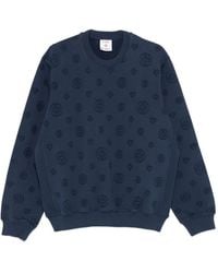 CASABLANCA - All-Over-Pattern Round-Neck Sweatshirt - Lyst