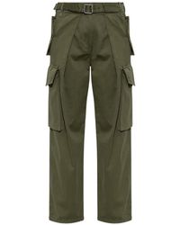 Loewe - Belted Straight-Leg Cargo Pants - Lyst