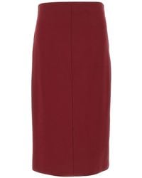 Elena Miro - Rear-Slit Midi Skirt - Lyst