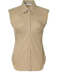 Pushbutton - Dummy Button-Up Sleeveless Shirt - Lyst