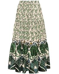 Cara Cara - Melanie Tiered Floral-Print Maxi Skirt - Lyst