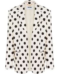 Moschino - Polka-Dot Wool Blazer - Lyst