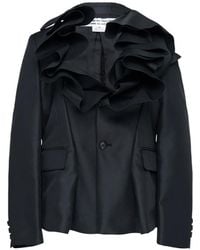Comme des Garçons - Single-Breasted Ruffled Blazer - Lyst