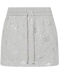 Gucci - Interlocking G Crystal-embellished Miniskirt - Lyst
