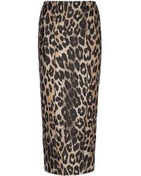 Balmain - レオパード ストレートスカート - Lyst