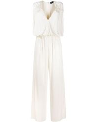 Conffetti Womens Belt Lapel Neck Short Deep Relaxed Pleated Playsuit Jumpsuits