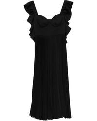 Parlor - Ruffled Pleated Midi Dress - Lyst