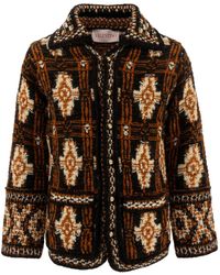 Valentino Garavani - Geometrisch Gemusterter Cardigan - Lyst