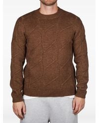 Alpha Studio - Cable-Knit Crew-Neck Sweater - Lyst