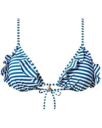 Twinset - Striped Jacquard Triangle Bikini Top - Lyst