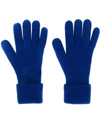 N.Peal Cashmere Guanti a coste - Blu