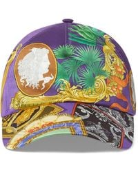 Versace - Patchwork-Print Cap - Lyst