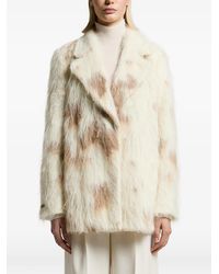 Peserico - Abstract-Pattern Faux-Fur Jacket - Lyst